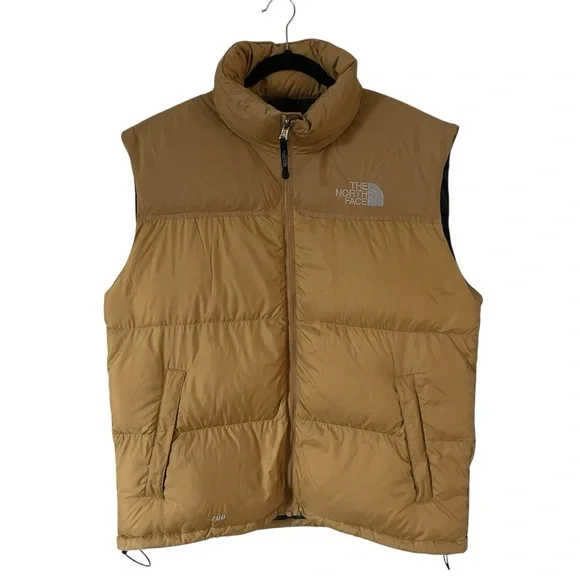 The North Face Nuptse Tan Puffer Jacket Insulated Hooded Man Size XL